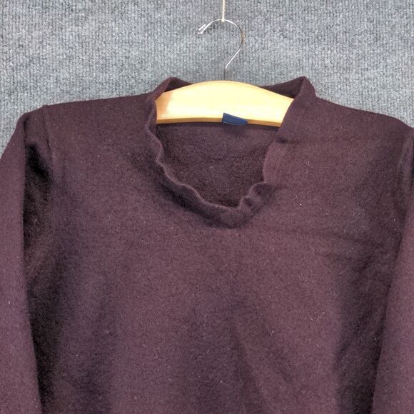 Brooks Brothers Stretch Sweater Womens Large Pullover Burgundy Merino Wool - Picture 3 of 11
